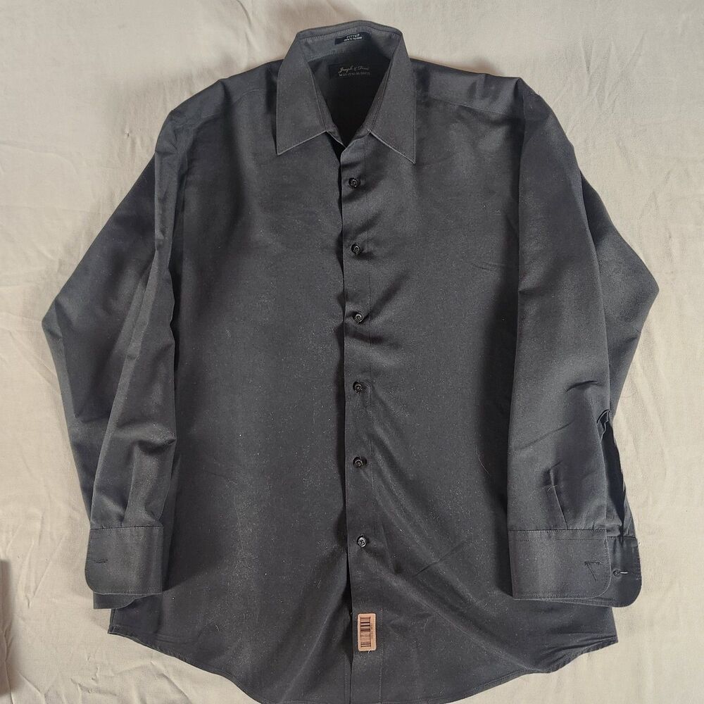 Joseph & Feiss Black Fitted Dress Shirt Men’s M 15–15.5 32/33 Long Sleeve